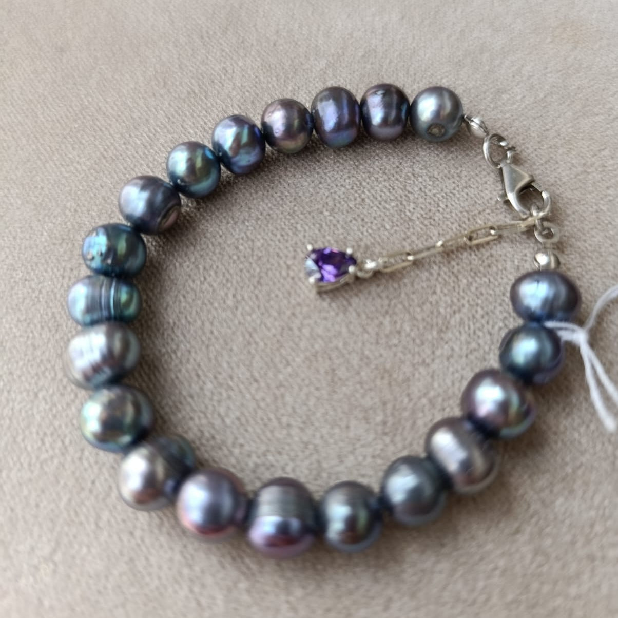 Renkli Gümüş İnci Bileklik