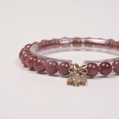 Pembe Safir Gümüş Bileklik