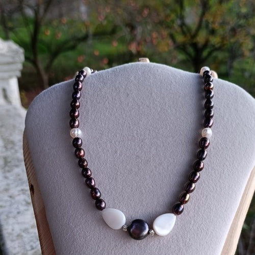 İnci ve Sedef Gümüş Kolye