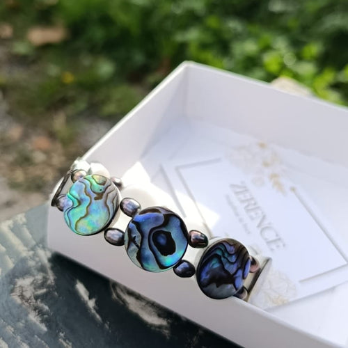 Abalon Sedef ve Renkli İnci Bileklik