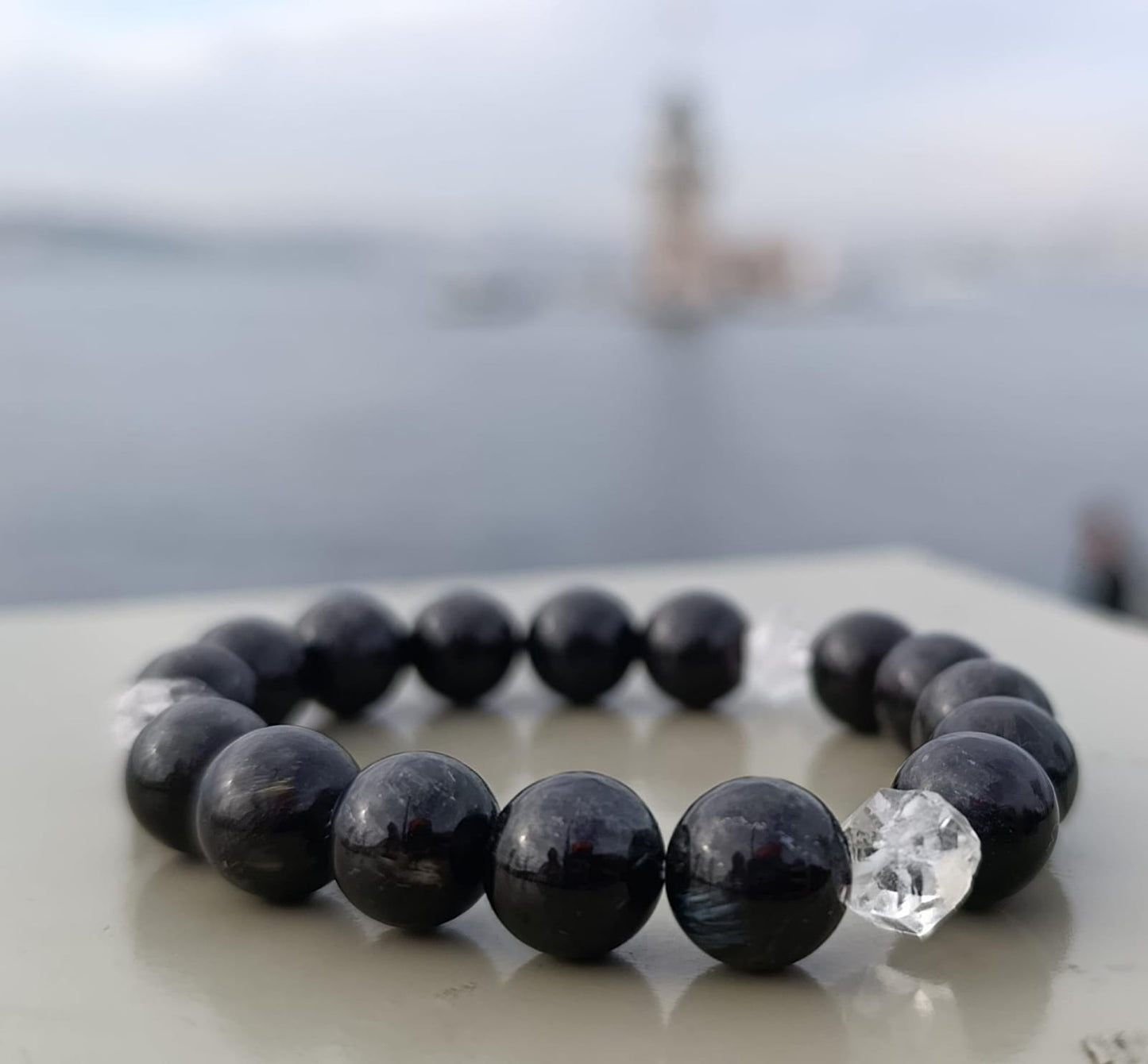 Astrofilit ve Herkimer Kuvarslı Bileklik