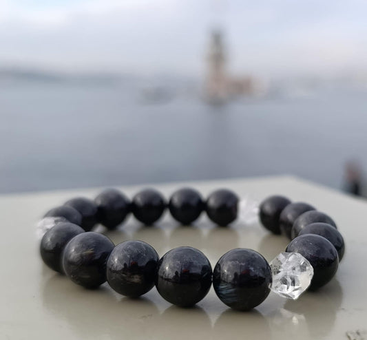 Astrofilit ve Herkimer Kuvarslı Bileklik