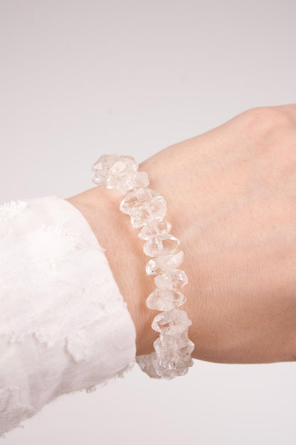 Herkimer kuvars taşlı bileklik
