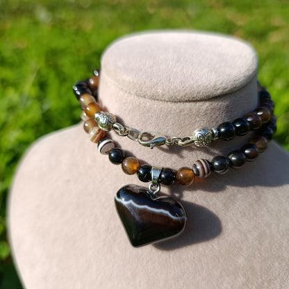 Akıl Taşlı Akik Kolye