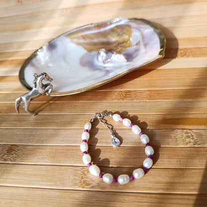 Yakutlu İnci Gümüş Bileklik