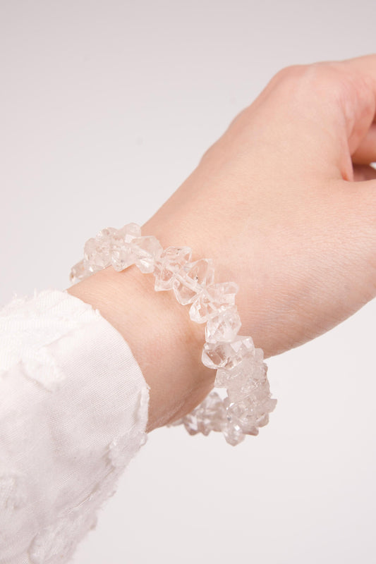 Herkimer kuvars taşlı bileklik