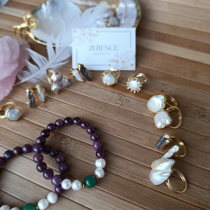 Çilek Kuvarslı Tasarım bileklik-Öz Sevgi