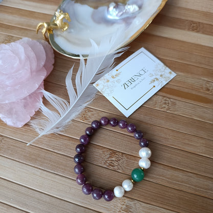 Çilek Kuvarslı Tasarım bileklik-Öz Sevgi