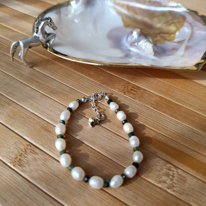 Yakutlu İnci Gümüş Bileklik