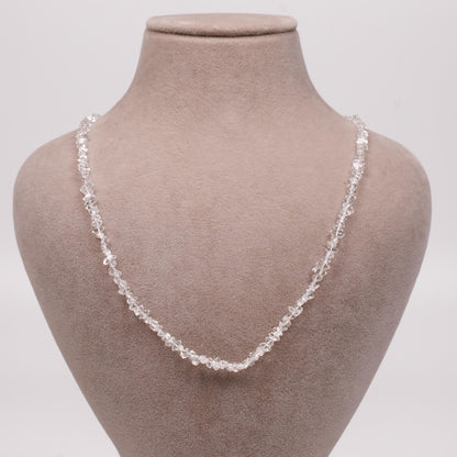 Herkimer kuvarslı gümüş kolye